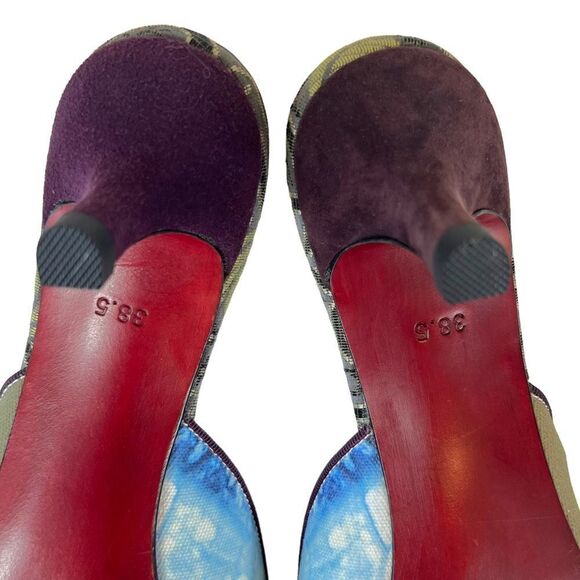 Rare Suzhou Cobblers “In The Mood” Green Wool Felt Handmade Kitten Heel - Picture 7 of 12